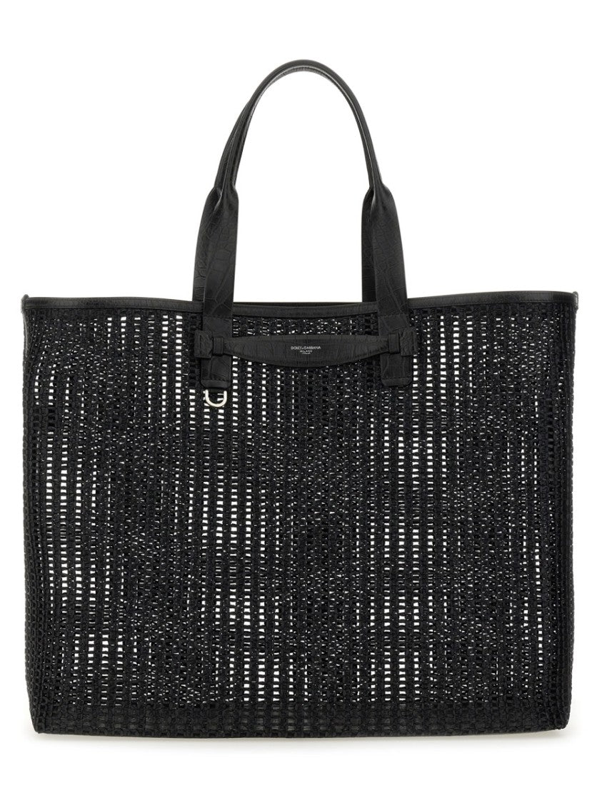 Dolce & Gabbana Woven Mesh Shopping Bag