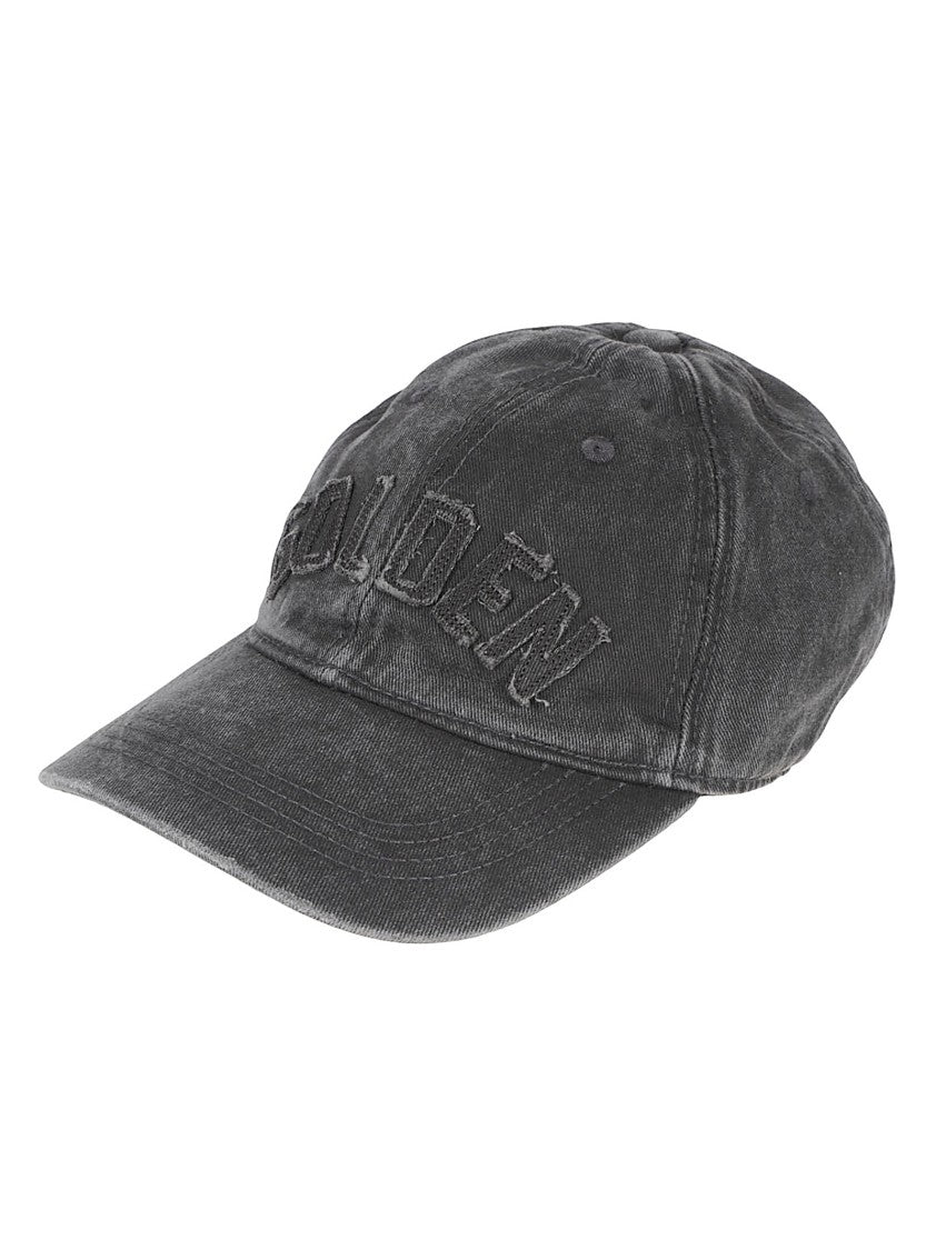 Golden Goose Grey Cotton Journey Baseball Hat