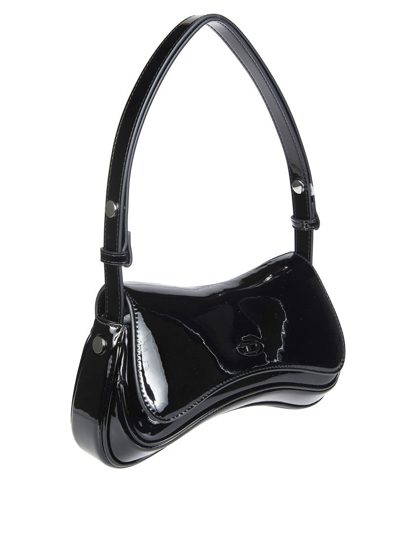Diesel Glossy Play Clutch Curved Silhouette Clutch