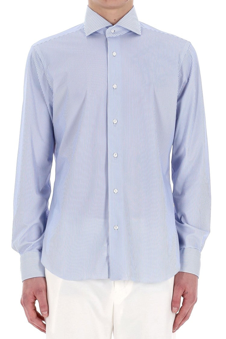 Barba “La Polo” Superlight Technical Fabric Stripe Shirt