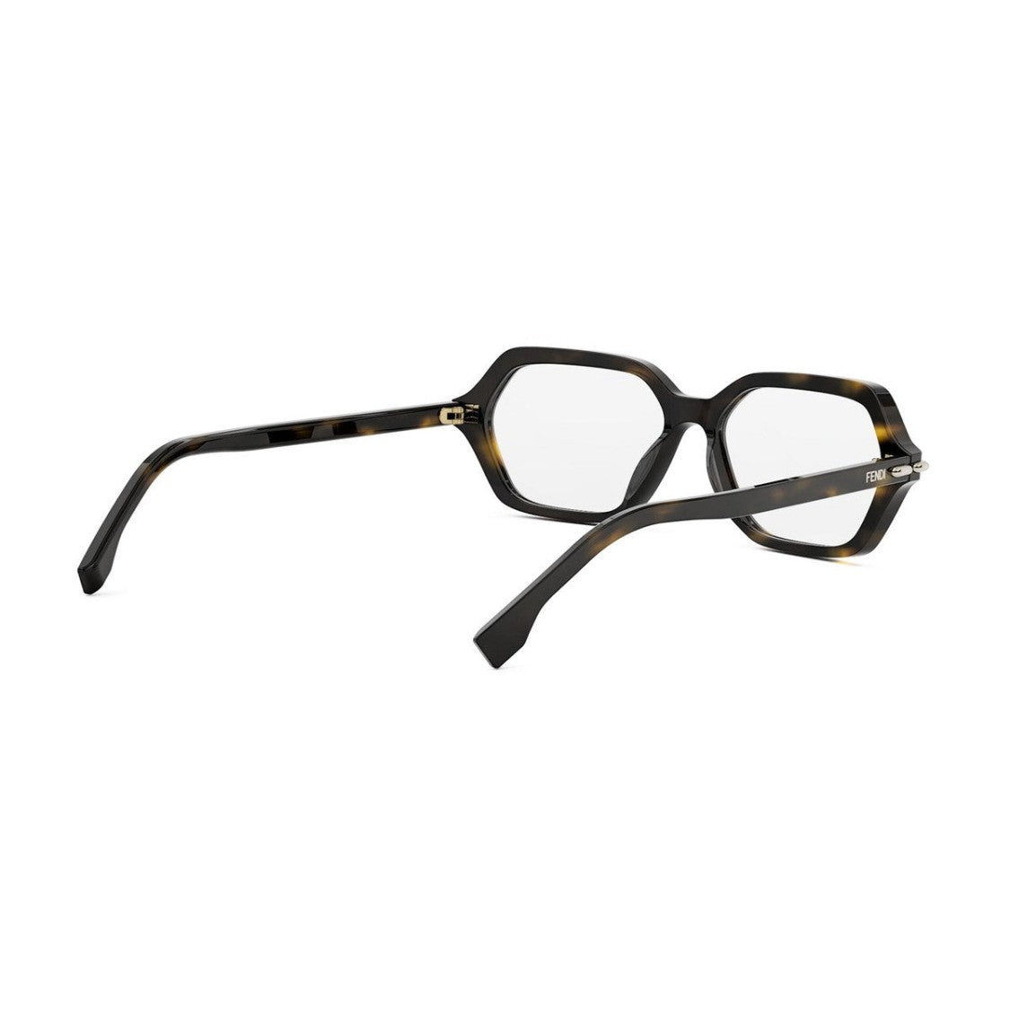 Fendi Havana Selleria Acetate Geometric Sunglasses