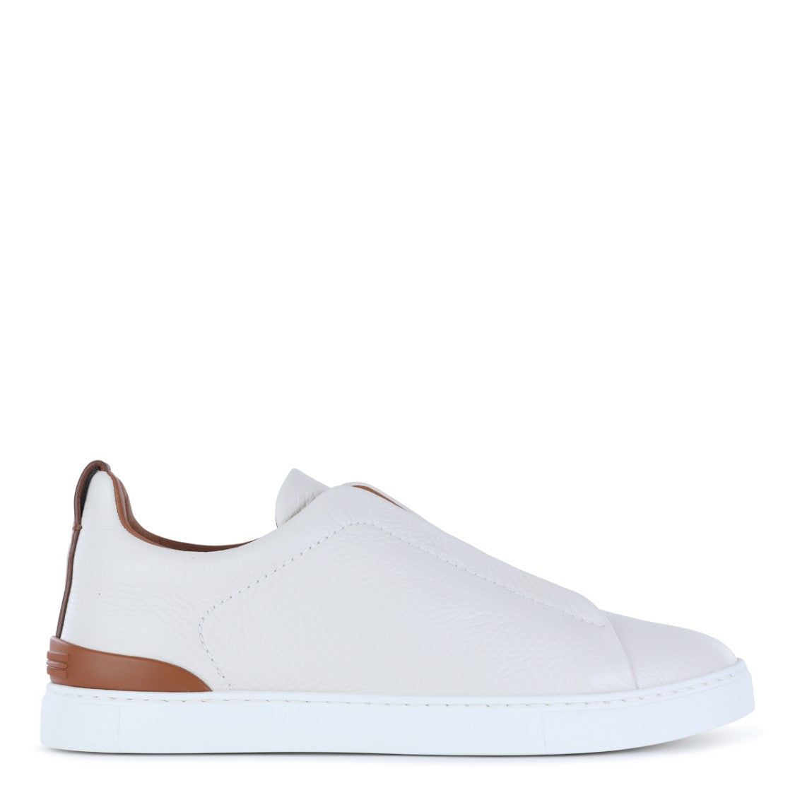 Zegna White Leather Sneakers