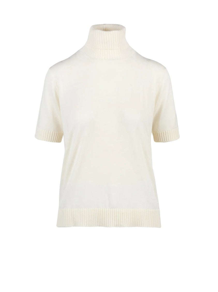 Filippo De Laurentiis Merino Wool Turtleneck Sweater With Ribbed Detailing