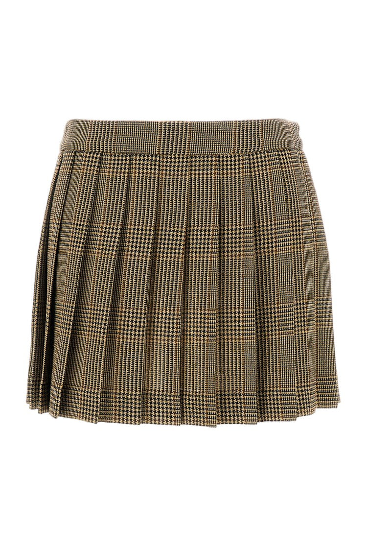 Golden Goose Pleated Skirt Prince Of Wales
