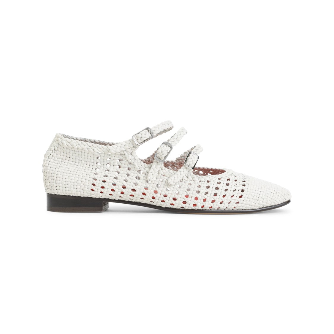 Carel Paris Woven Leather Ballerinas