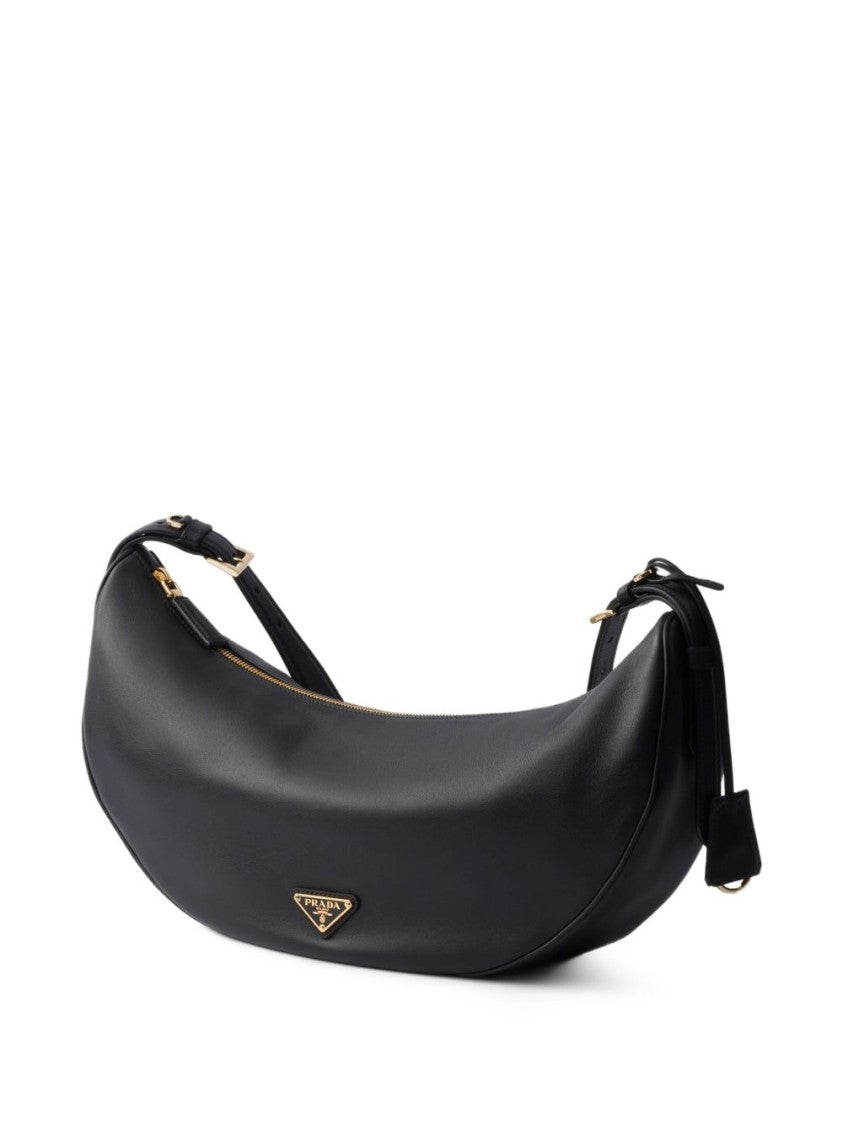 Prada Crescent-Shaped Re-Nylon Shoulder Bag With Detachable Chain Handle