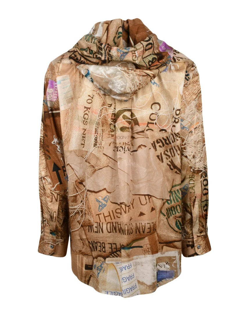 Vivienne Westwood Beige Cotton Hooded Shirt