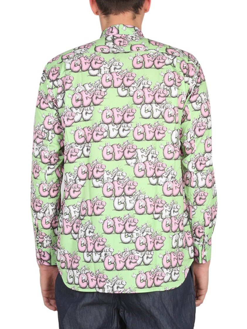 Comme Des Garçons Printed Casual Shirt With Classic Collar