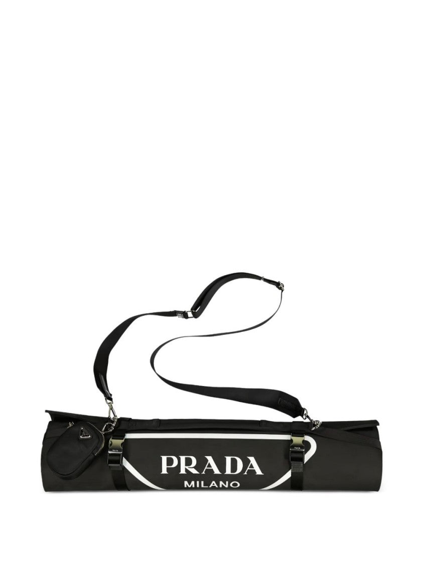 Prada Elongated Black Accessory Case With Logo Print