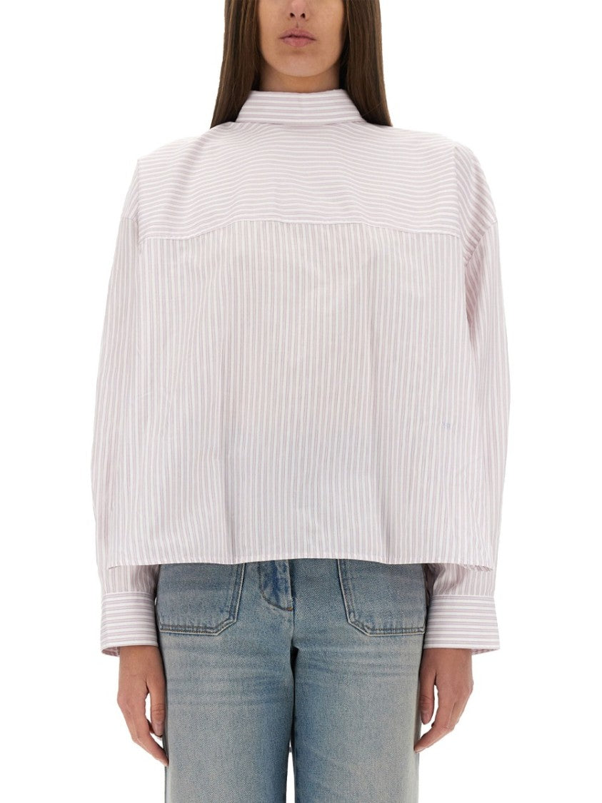 Victoria Beckham Oversized Blouse With Knotted Collar