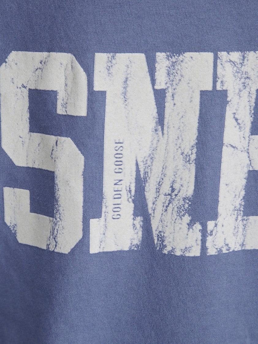 Golden Goose Journey Printed Raglan Sleeve Crew Neck T-Shirt