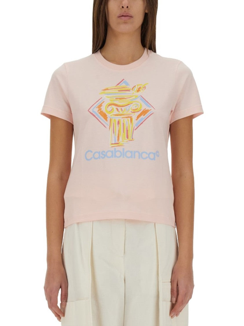Casablanca Tailored Fit T-Shirt In Soft Organic Cotton