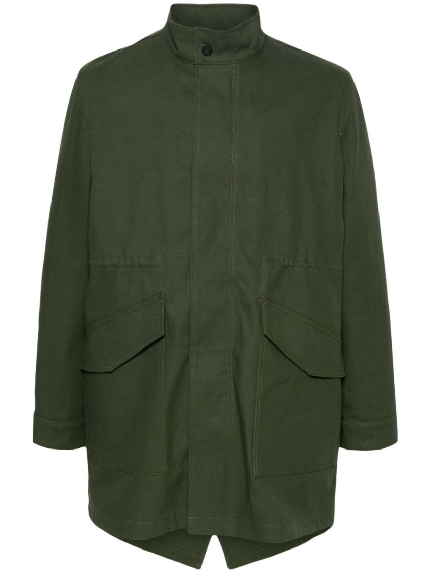 Maison Kitsuné Military Green Cotton Twill Jacket