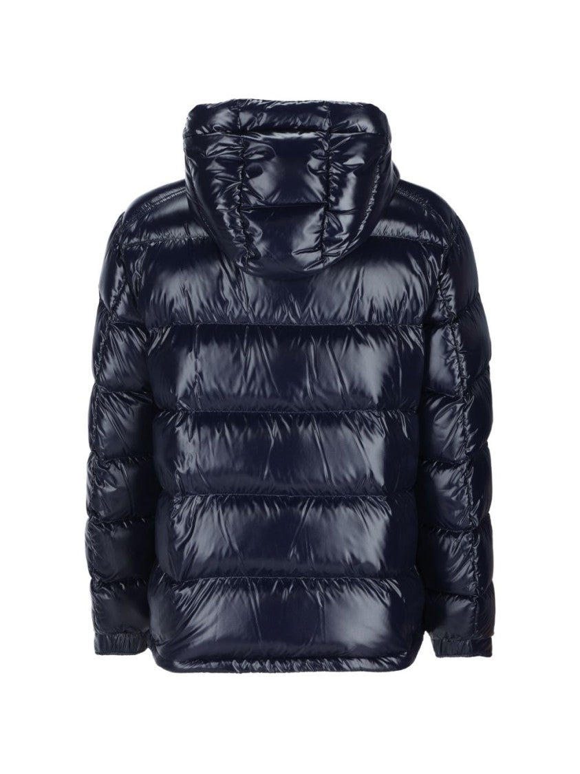 Herno Blue Quilted High-Collar Padded Down Jacket