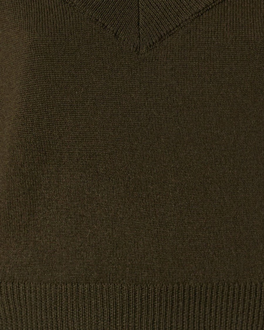 Pinko V-Neck Ribbed Pure Wool Sweater