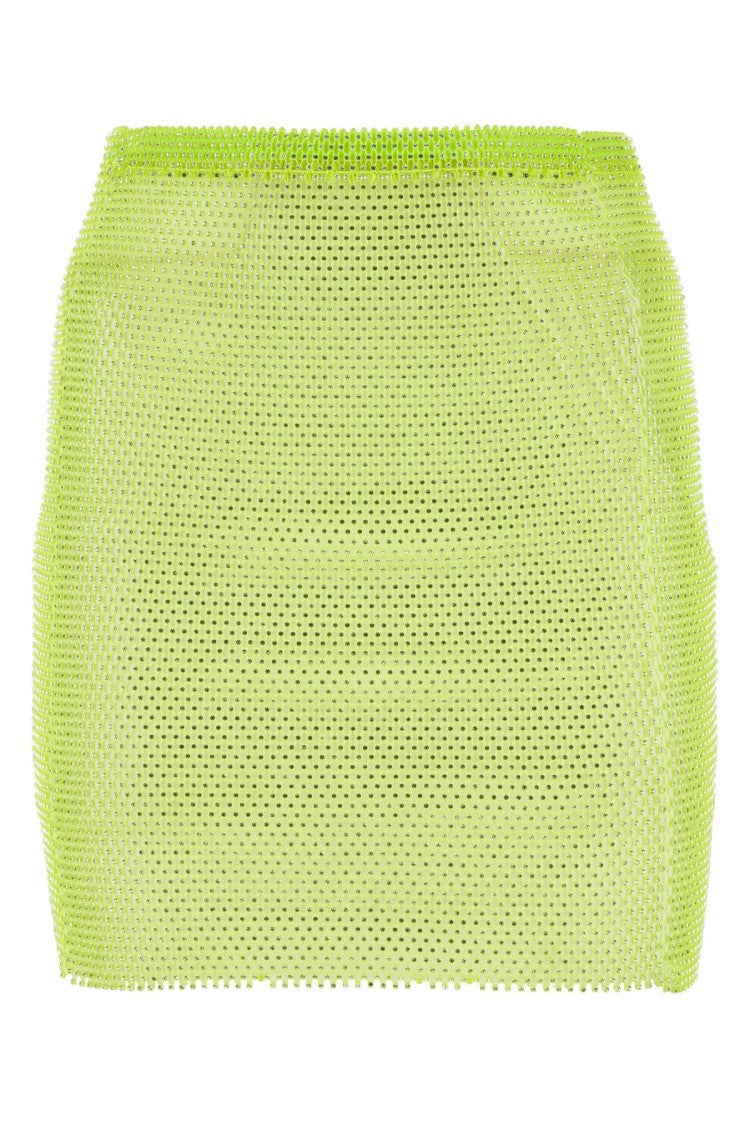 Santa Brands Acid Green Mesh Mini Skirt