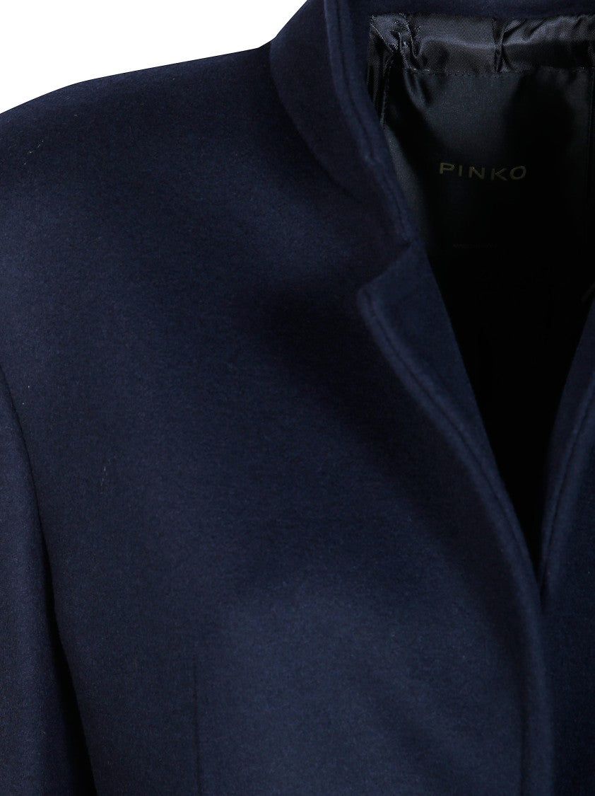 Pinko Verici Panno Velour Tailored Velour Long Coat