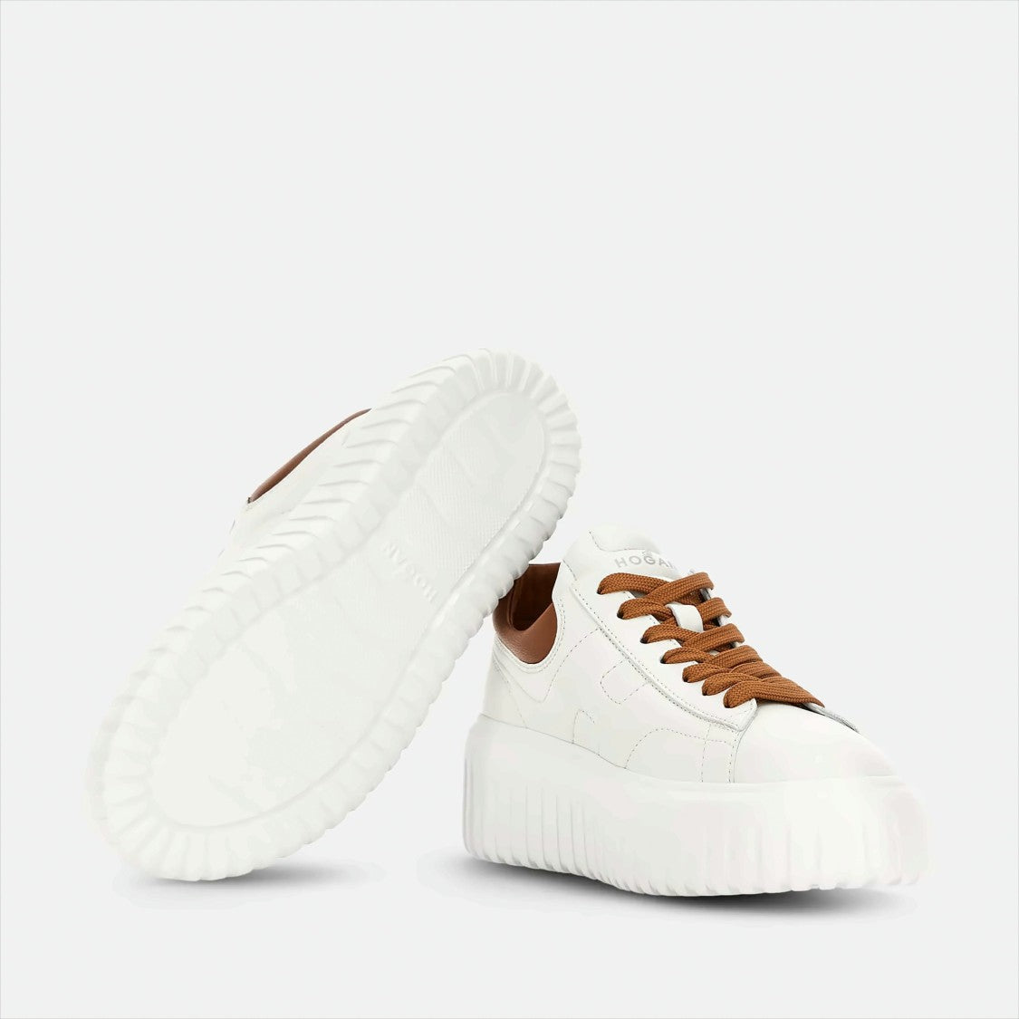 Hogan Elegant White Leather Sneakers