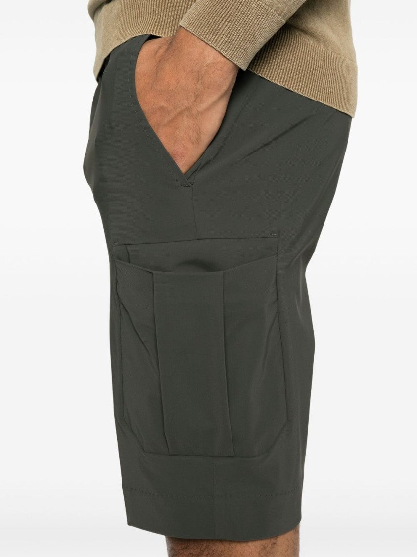 Rrd Tailored Green Shorts With Cargo Pockets