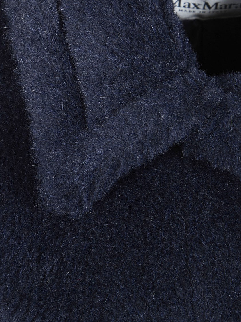 Max Mara Navy Fuggito Teddy Bomber Jacket