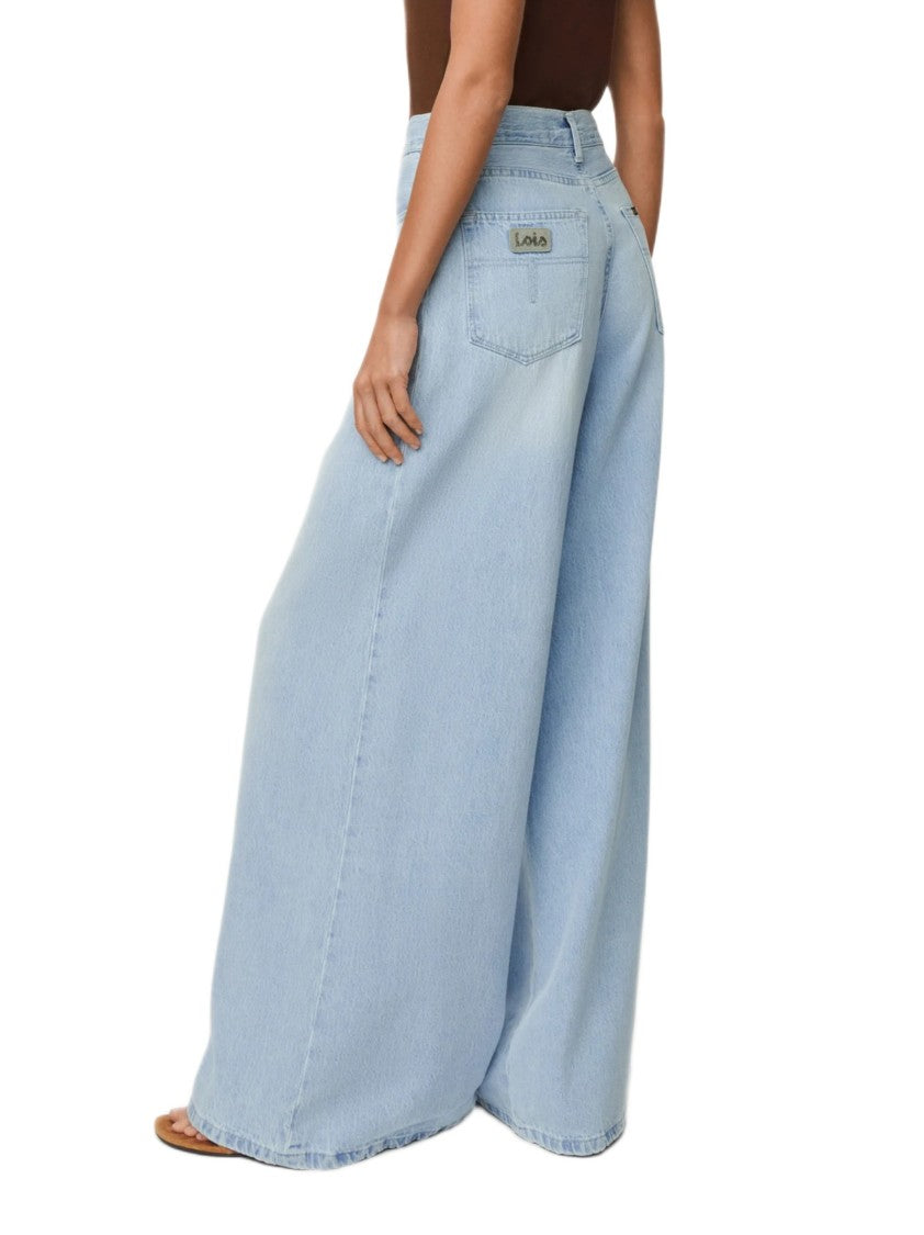 Iois High-Waisted Wide-Leg Denim Jeans With Classic Five-Pocket Styling