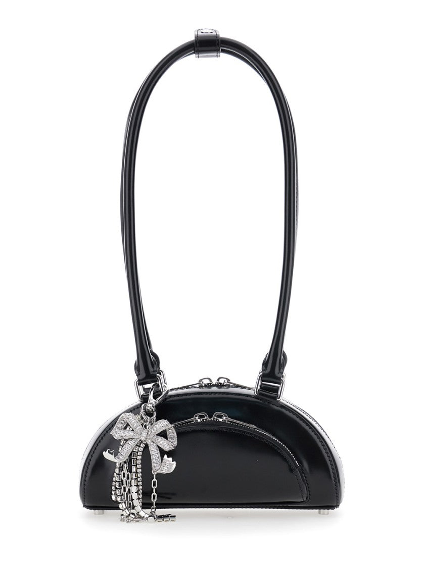 Self-Portrait Black Leather Mini Shoulder Bag
