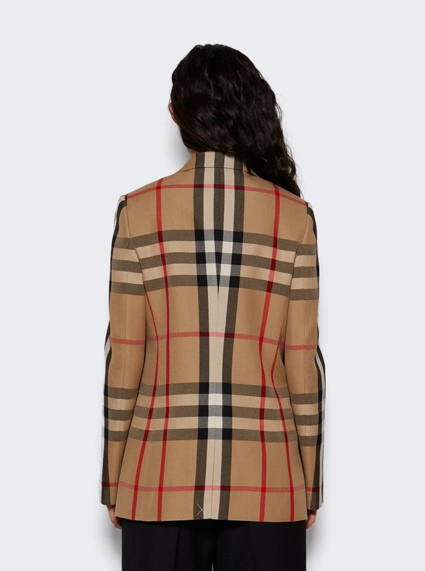 Burberry Check Wool Tailored Jacket
