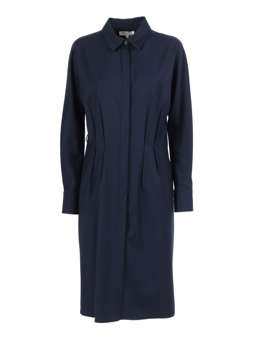Antonelli Knee-Length Coat Dress With Classic Collar And Tailored Silhouette