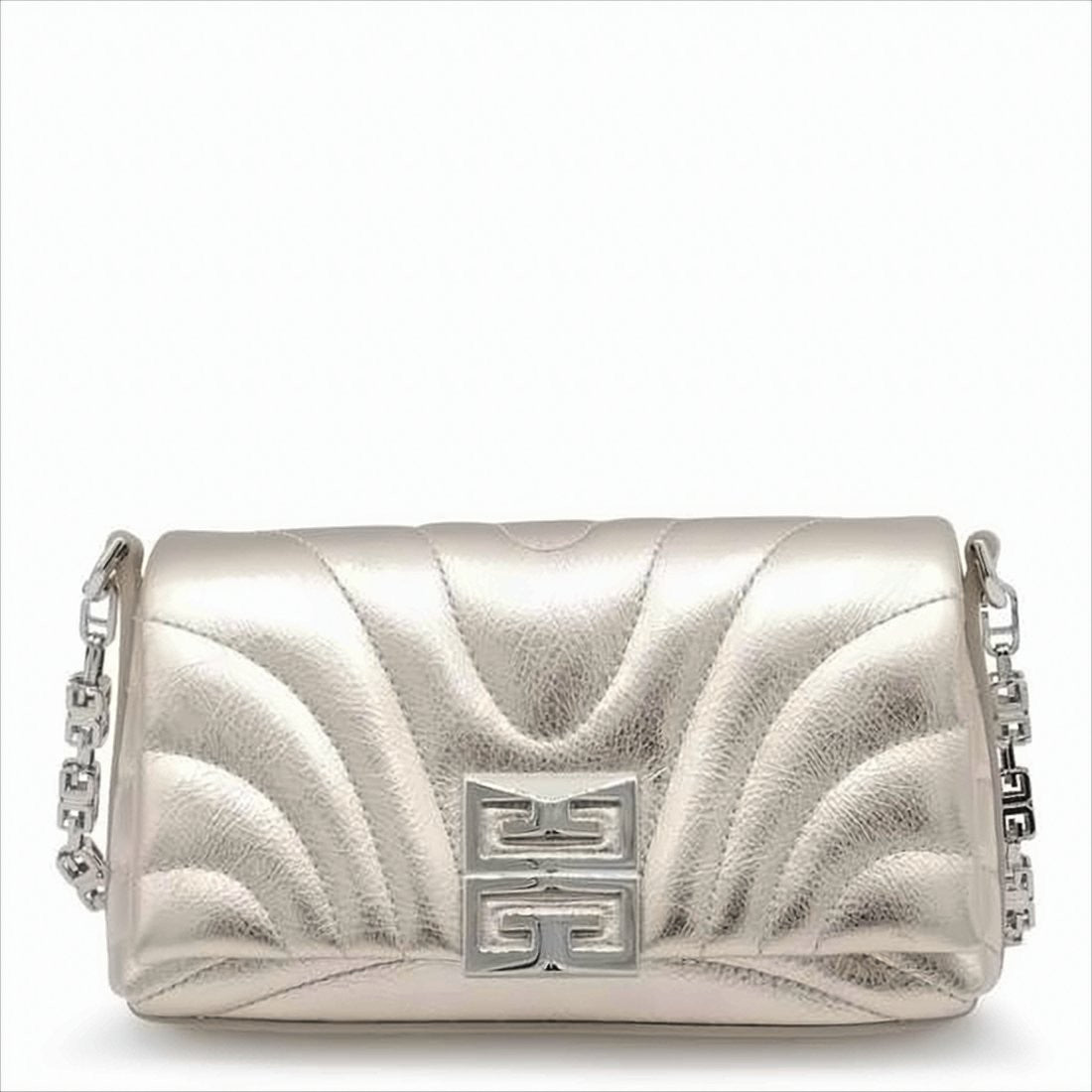 Givenchy Metallic Quilted Calf Leather Shoulder Bag