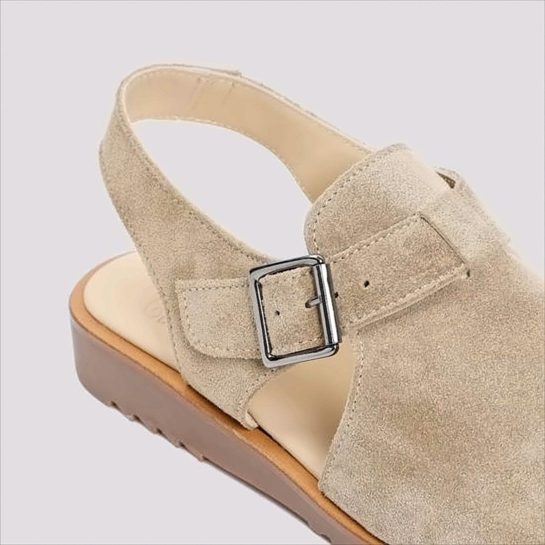 Paraboot Closed-Toe Suede Sandals With Adjustable Slingback Strap