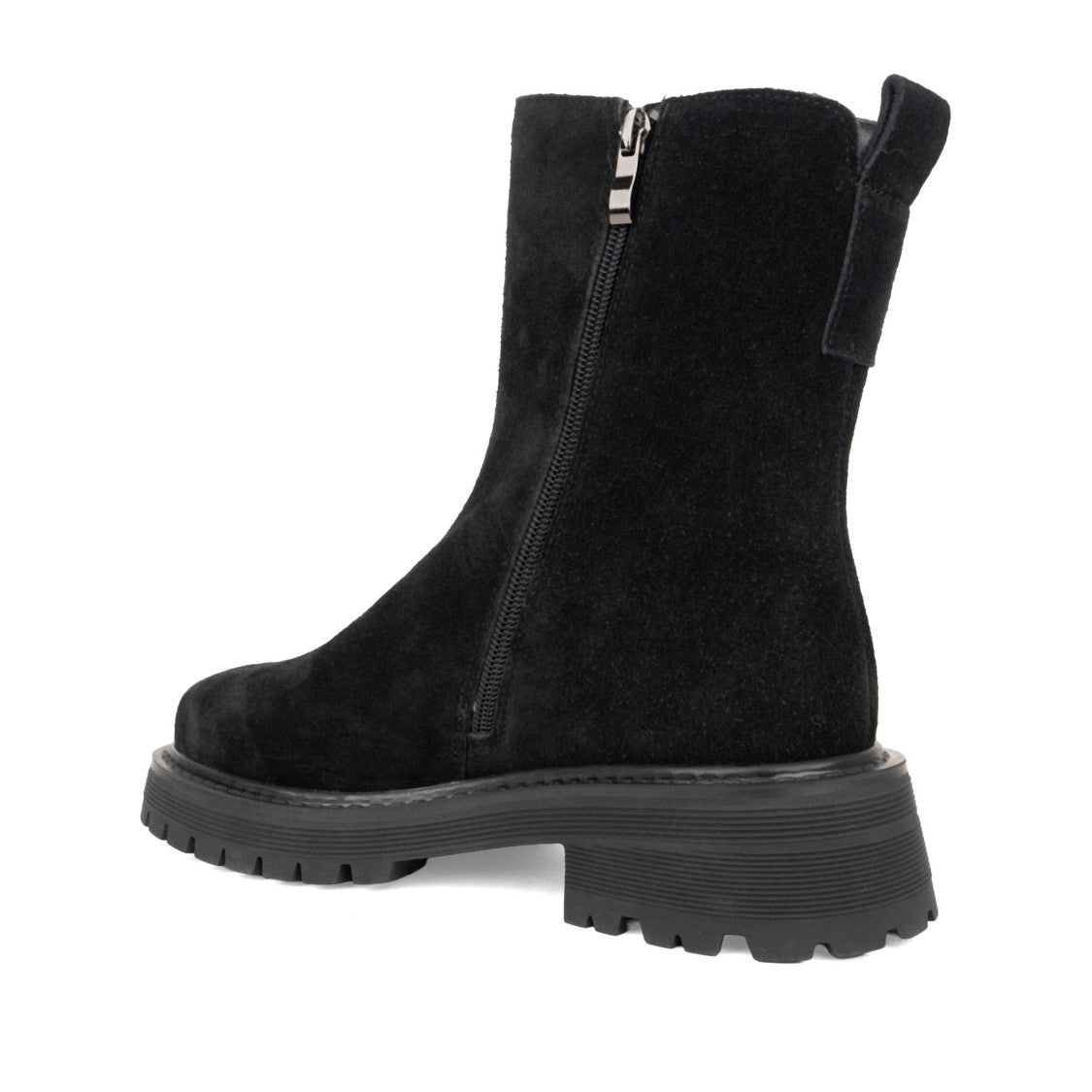Linda Baumann Black Sturdy Sole Zipper Leather Ankle Boots