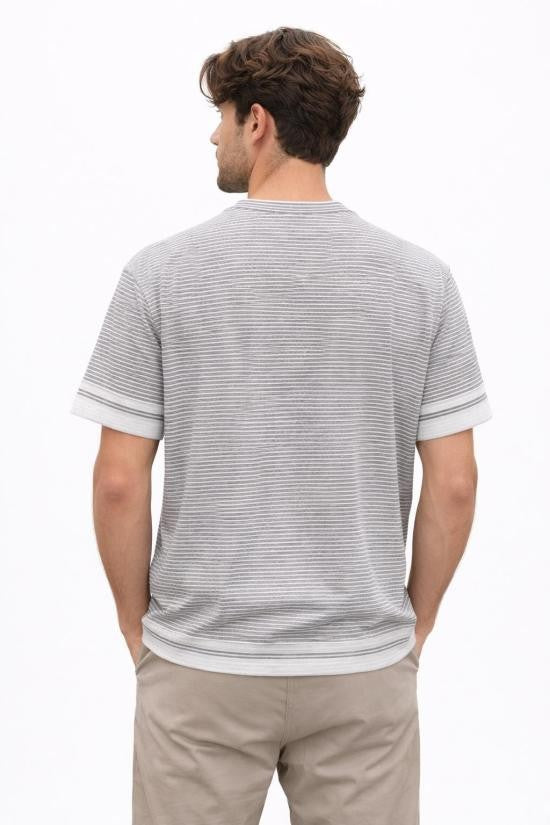 C.P. Company Horizontal Stripe Short-Sleeve T-Shirt With Contrasting Cuffs