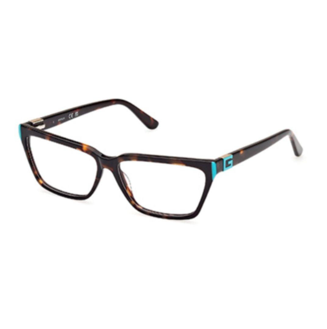Guess Gu50145 56052 Rectangular Tortoiseshell Eyeglass Frames