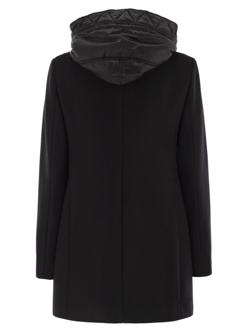 Fay Toggle Coat In Wool Cloth