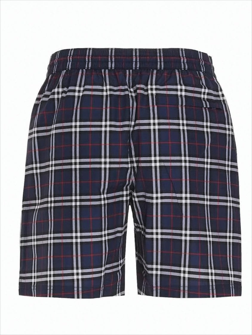 Burberry Plaid Swim Shorts With Elastic Waistband