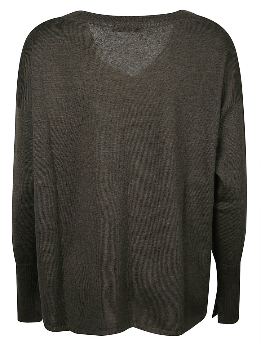 Aragona Oversized Virgin Wool V-Neck Sweater