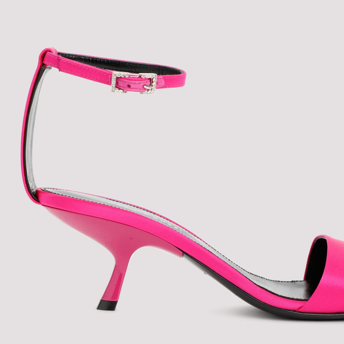 Sergio Rossi Magenta Satin Sandals