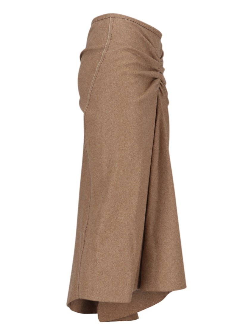 Victoria Beckham Midi Skirt – Brown
