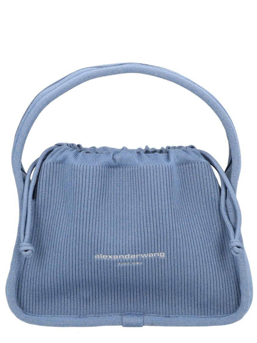 Alexander Wang Neutrals Ryan Soft Ribbed Drawstring Handbag