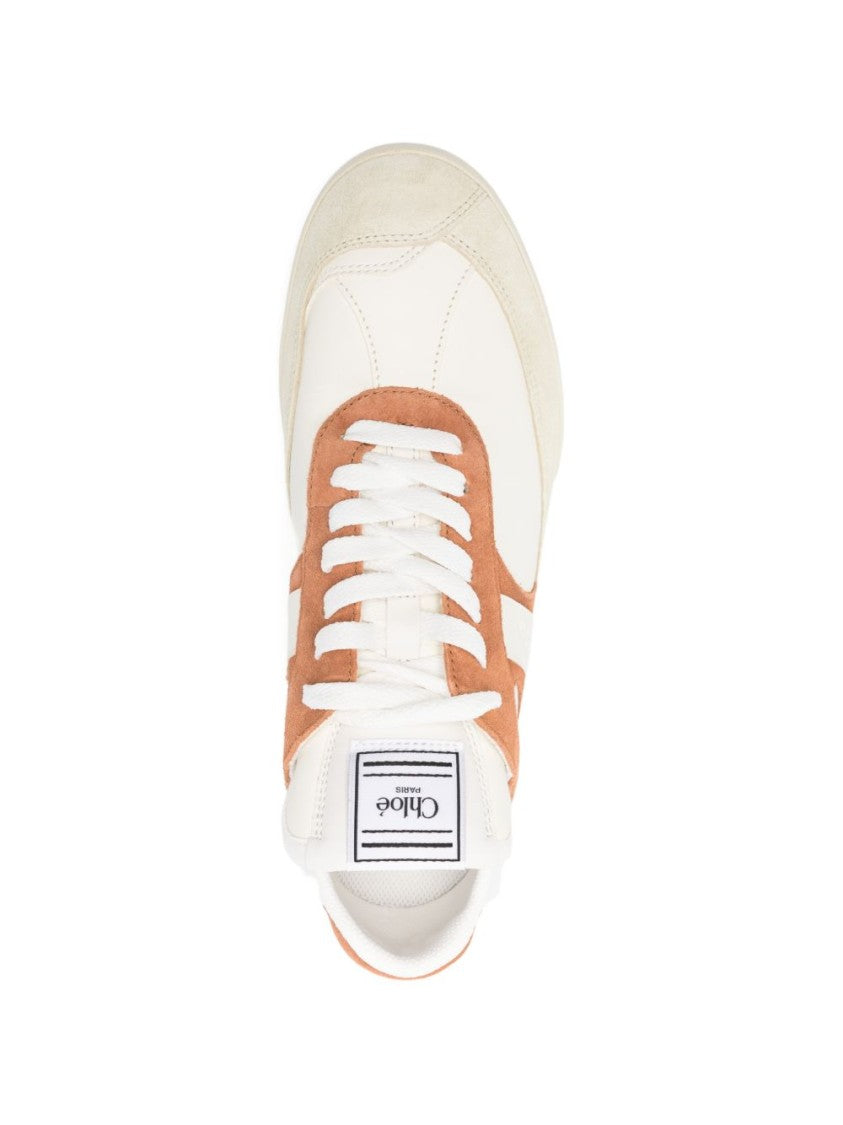 Chloé Low-Profile Flat Shoes With Suede Overlays