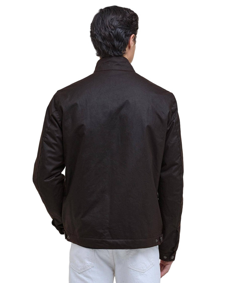 Barbour Rustic Leather Harrington Jacket