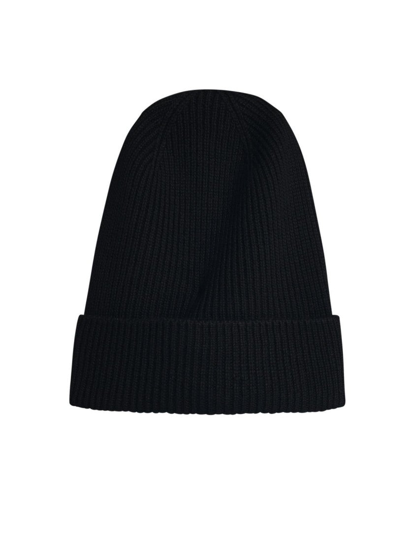 Moncler Classic Blue Hat With Rounded Crown And Short Brim