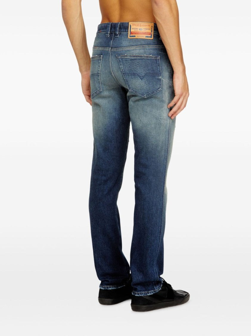 Diesel Blue Sanded Slub Texture Jeans