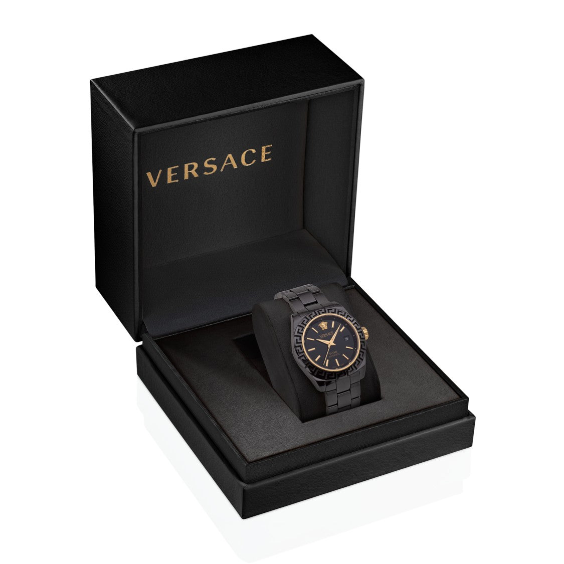 Versace Dv One Automatic Watch With Black Ceramic Case And Bracelet