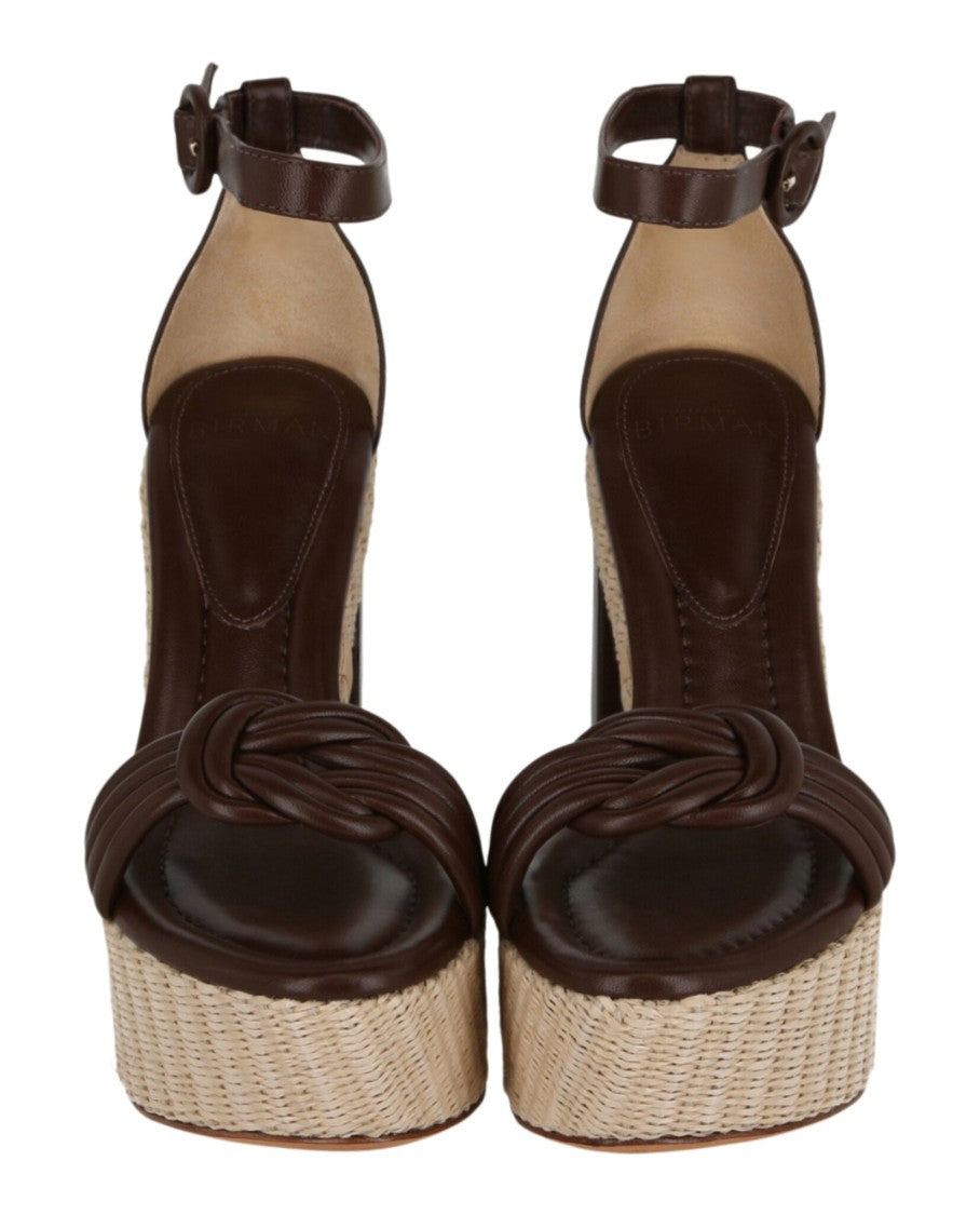 Alexandre Birman Vicky Ankle Wrap Platform Sandals
