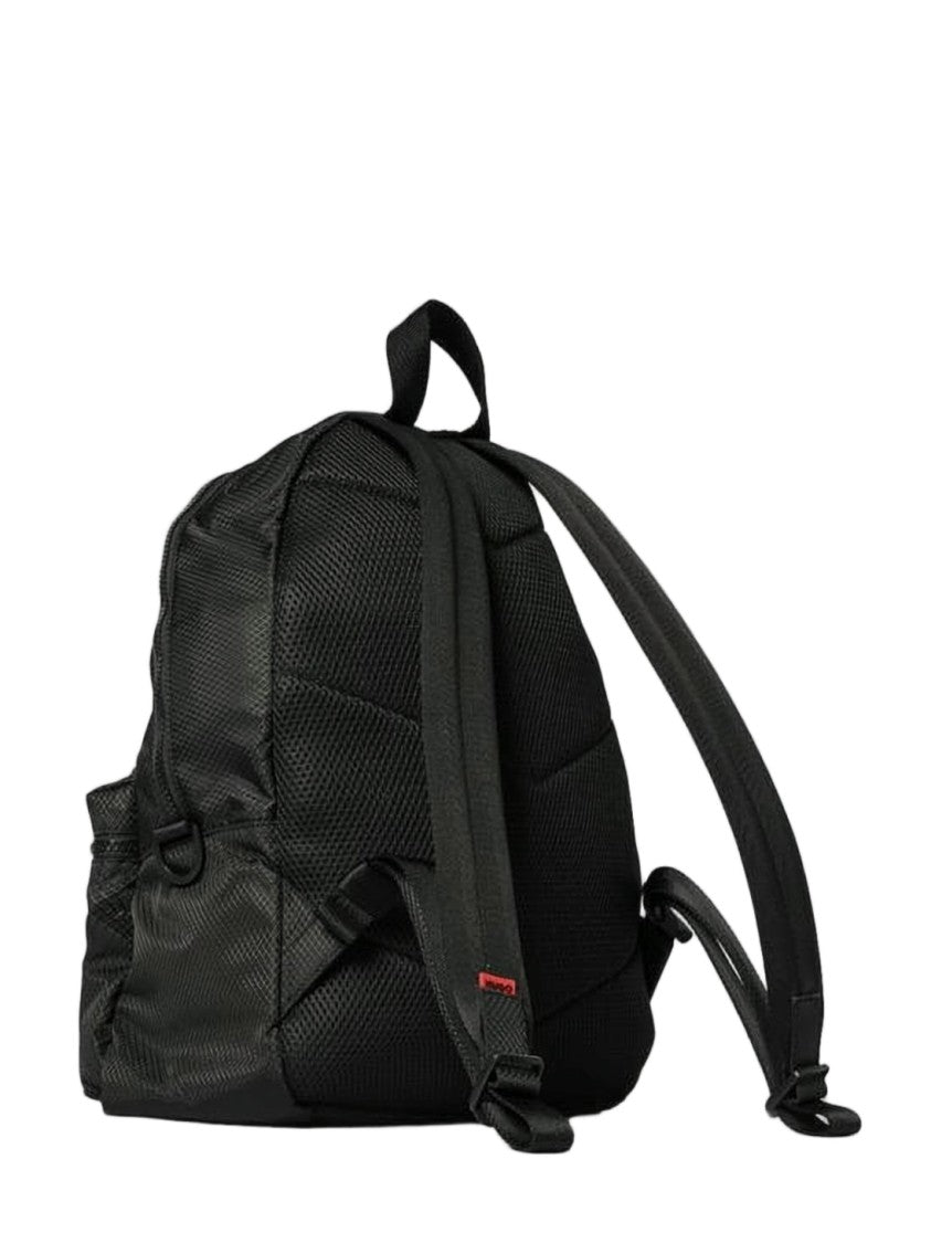 Hugo Boss Textured Polyester Backpack With Rounded Top