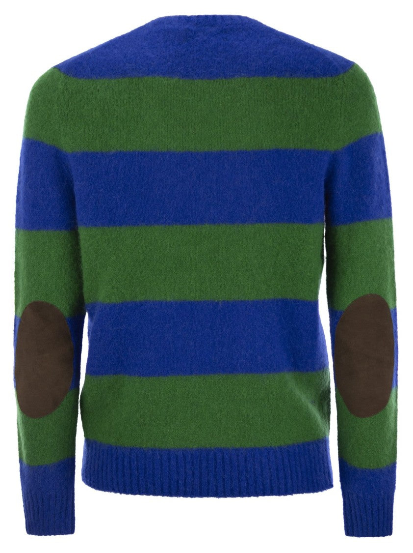 Polo Ralph Lauren Striped Jersey With Suede Patches