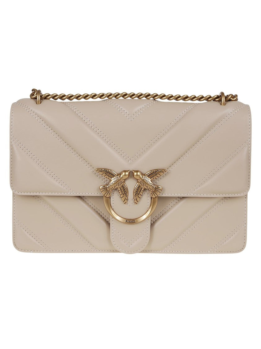 Pinko Quilted Nappa Leather Crossbody Bag