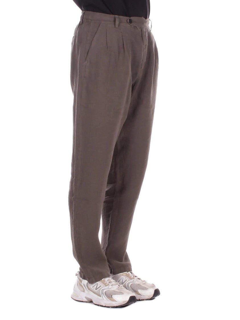 Mc2 Saint Barth Relaxed Fit Tapered Leg Pants With Button Detailing
