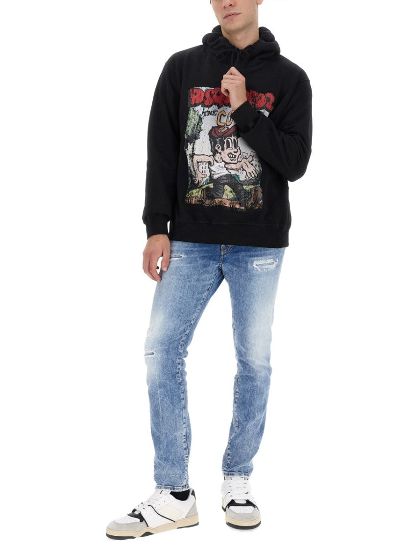 Dsquared2 Relaxed Fit Black Sweatshirt